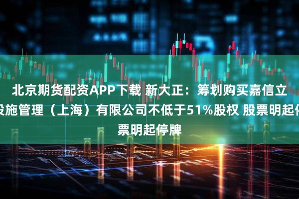 北京期货配资APP下载 新大正：筹划购买嘉信立恒设施管理（上海）有限公司不低于51%股权 股票明起停牌