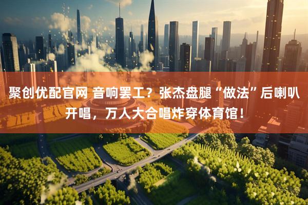 聚创优配官网 音响罢工？张杰盘腿“做法”后喇叭开唱，万人大合唱炸穿体育馆！