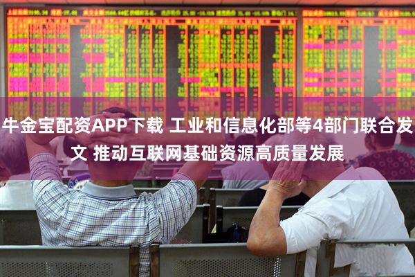 牛金宝配资APP下载 工业和信息化部等4部门联合发文 推动互联网基础资源高质量发展